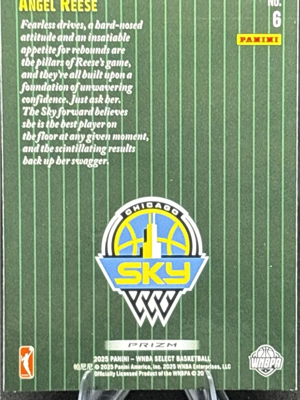 Panini Select Holographic Wave Prizm Angel Reese Basketball Trading Card